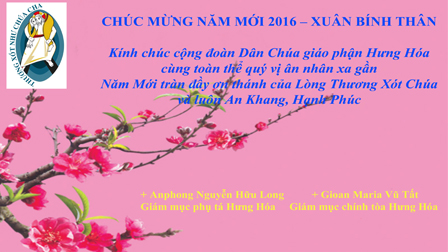 Thiệp chúc mừng năm mới và thư mục vụ của Bề trên giáo phận gửi cộng đoàn dân Chúa.