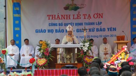 Thánh Lễ Tạ Ơn và Công Bố Quyết Định Thành Lập Giáo Họ Bảo Hà Thuộc Giáo Xứ Bảo Yên