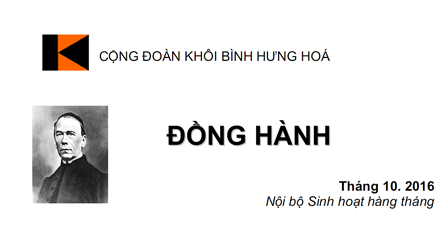 Đồng hành Khôi Bình tháng 10 -2016