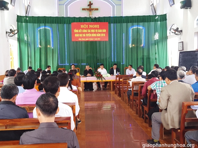 Khung cảnh Hội nghị tổng kết công tác mục vụ Giáo hạt Hà Tuyên Hùng