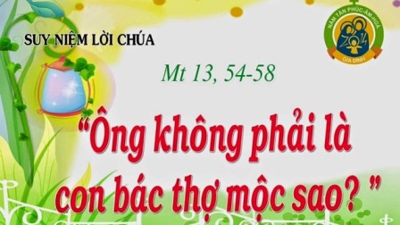 Suy Niệm Thứ Sáu Sau CN XVII TN