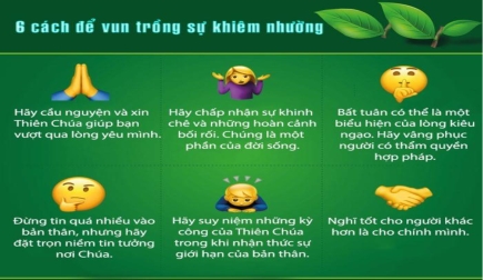 Sáu cách để vun trồng nhân đức khiêm nhường