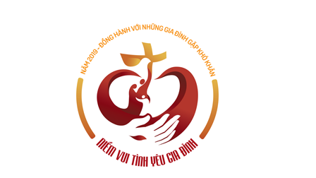 Logo Năm Mục Vụ 2019: "Đồng Hành Với Gia Đình Gặp Khó Khăn"