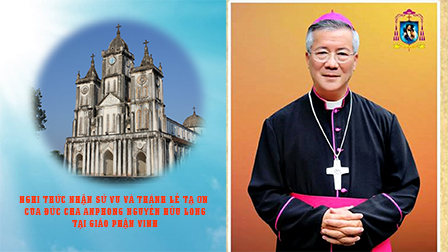 Nghi thức nhận sứ vụ và thánh lễ tạ ơn của Đức cha Anphong Nguyễn Hữu Long tại giáo phận Vinh, ngày 12.02.2019