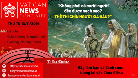 Đài Phát Thanh Vatican thứ Tư 13.11.2019