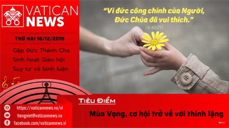 Vatican News Tiếng Việt thứ Hai 16.12.2019