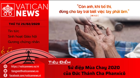 Vatican News Tiếng Việt thứ Tư 26.02.2020