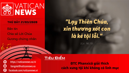 Vatican News Tiếng Việt thứ Bảy 21.03.2020