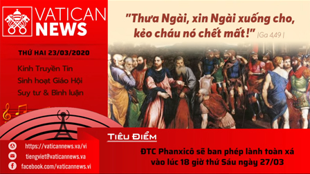 Vatican News Tiếng Việt thứ Hai 23.03.2020
