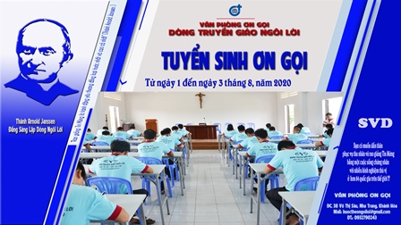 Dòng Truyền giáo Ngôi Lời: Thông báo tuyển sinh 2020