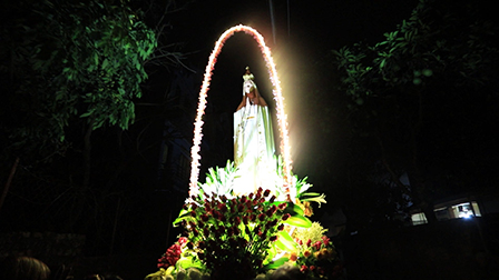 Giáo xứ Tình Lam rước hoa tôn vinh Mẹ Maria kết thúc tháng hoa, ngày 30.05.2020
