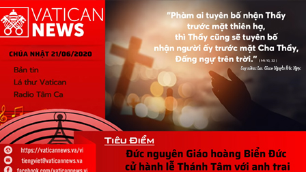 Radio: Vatican News Tiếng Việt Chúa Nhật 21.06.2020