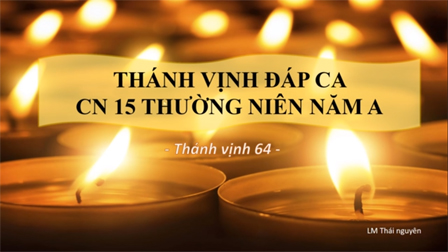 Thánh vịnh Đáp ca và Hiệp lễ Chúa nhật 15 Thường niên A