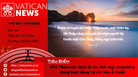 Radio: Vatican News Tiếng Việt thứ Bảy 11.07.2020