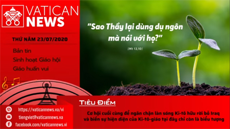 Radio: Vatican News Tiếng Việt thứ Năm 23.07.2020