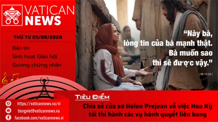 Radio: Vatican News Tiếng Việt thứ Tư 05.08.2020