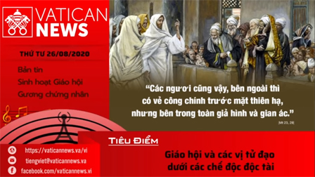 Radio: Vatican News Tiếng Việt thứ Tư 26.08.2020