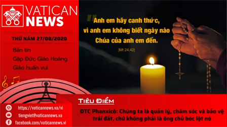 Radio: Vatican News Tiếng Việt thứ Năm 27.08.2020