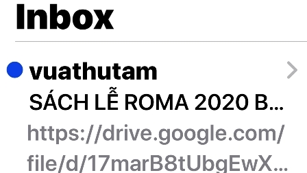 Tin giả về “SÁCH LỄ ROMA 2020”