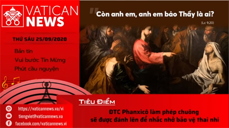 Radio: Vatican News Tiếng Việt thứ Sáu 25.09.2020