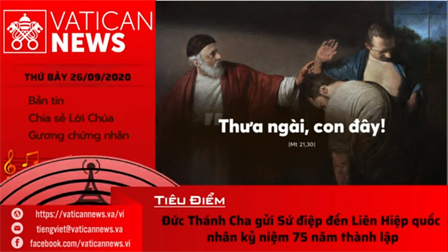 Radio: Vatican News Tiếng Việt thứ Bảy 26.09.2020