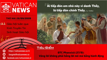 Radio: Vatican News Tiếng Việt thứ Hai 28.09.2020