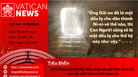 Radio: Vatican News Tiếng Việt thứ Hai 12.10.2020