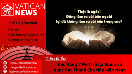 Radio: Vatican News Tiếng Việt thứ Ba 13.10.2020