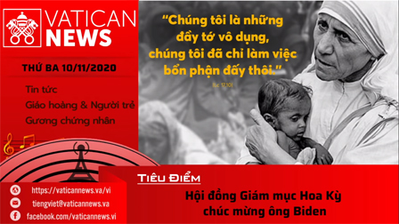 Radio: Vatican News Tiếng Việt thứ Ba 10.11.2020