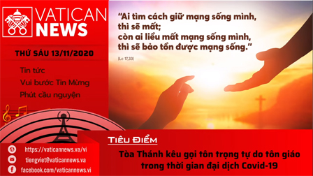 Radio: Vatican News Tiếng Việt thứ Sáu ngày 13.11.2020