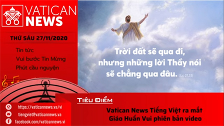 Radio: Vatican News Tiếng Việt thứ Sáu 27.11.2020