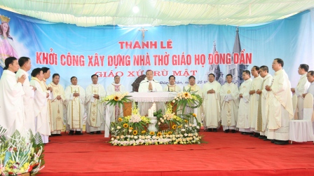 Thánh lễ khởi công xây dựng nhà thờ giáo họ Đông Dần - giáo xứ Trù Mật