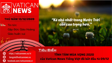 Radio: Vatican News Tiếng Việt thứ Năm 10.12.2020