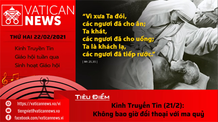 Radio: Vatican News Tiếng Việt thứ Hai 22.02.2021