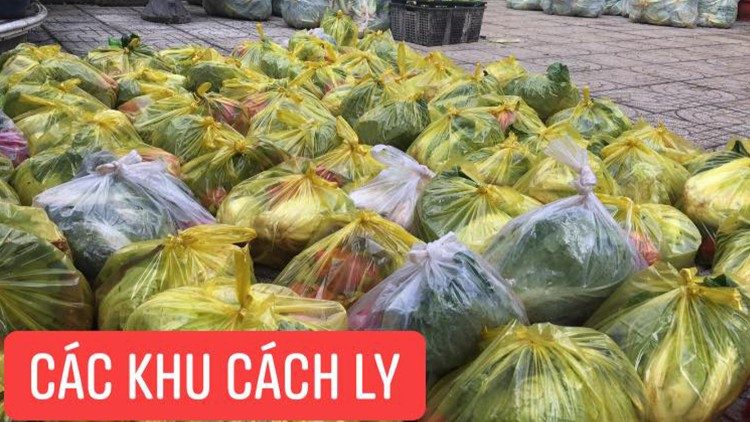 Rau xanh đến khu cách ly