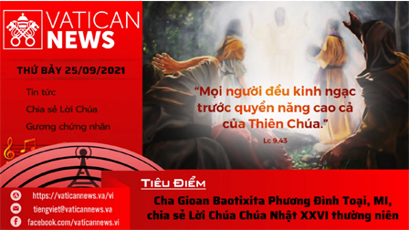 Radio thứ Bảy 25.09.2021 - Vatican News Tiếng Việt