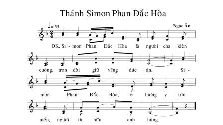 Bài hát về Thánh Simon Phan Đắc Hòa - Ngọc Ân