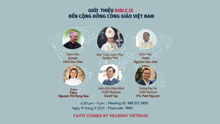 Mời tham dự chương trình giới thiệu BIBLE.IS tới cộng đồng CÔNG GIÁO VIỆT NAM