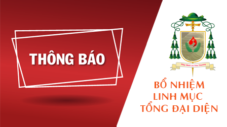 Thông báo bổ nhiệm linh mục Tổng đại diện giáo phận Hưng Hoá