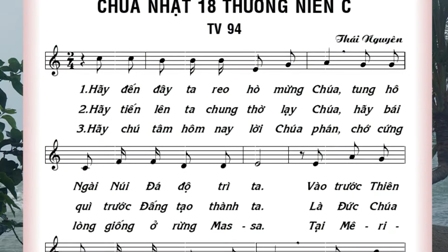 Thánh ca Phụng vụ lễ Chúa nhật 18 Thường niên - Năm C