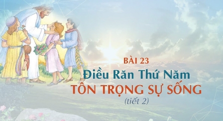 Giáo lý cấp I - Bài 23: Điều răn thứ năm - Tôn trọng sự sống (tiết 2)