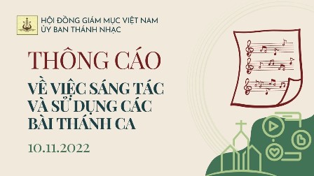 Ủy ban Thánh nhạc - Thông cáo về việc sáng tác và sử dụng các bài thánh ca