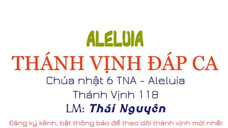 THÁNH VỊNH ĐÁP CA + ALLELUIA - Lm Thái Nguyên: Chúa nhật VI Thường niên A