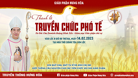 Thông báo Thánh lễ Truyền chức Phó tế ngày 14.02.2023