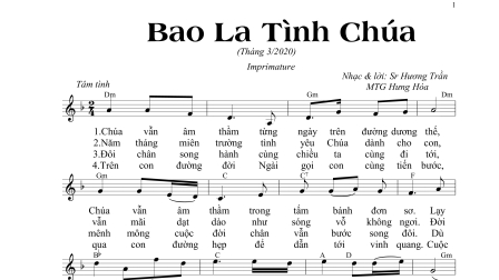 Bài hát: BAO LA TÌNH CHÚA của Sr Hương Trần - MTG Hưng Hóa