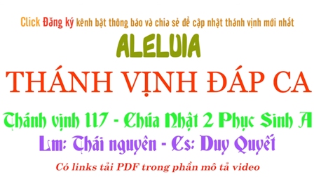 Thánh vịnh Đáp ca Chúa nhật II Phục Sinh - Lm Thái Nguyên