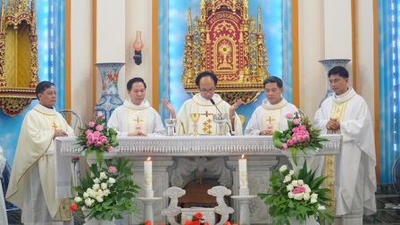 Thánh lễ tạ ơn kết thúc sứ vụ của cha Phaolô Lưu Ngọc Lâm tại giáo xứ Phú Lâm và Mỹ Bằng