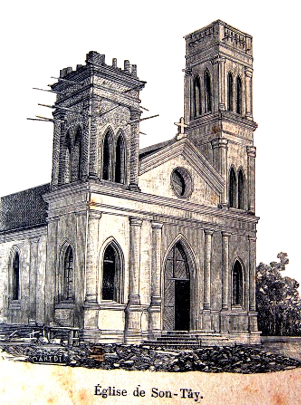 Ngôi nhà thờ được chụp vào năm 1884