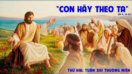 Suy niệm Tin mừng Thứ Hai tuần XIII Thường niên (Mt 8, 18-22)