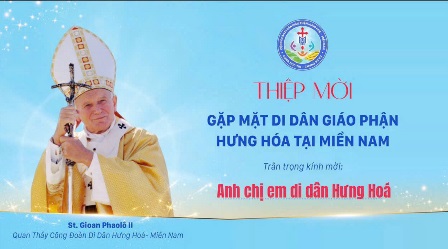 Thiệp Mời Gặp Mặt Di Dân Giáo Phận Hưng Hóa Tại Miền Nam - Lần Thứ I